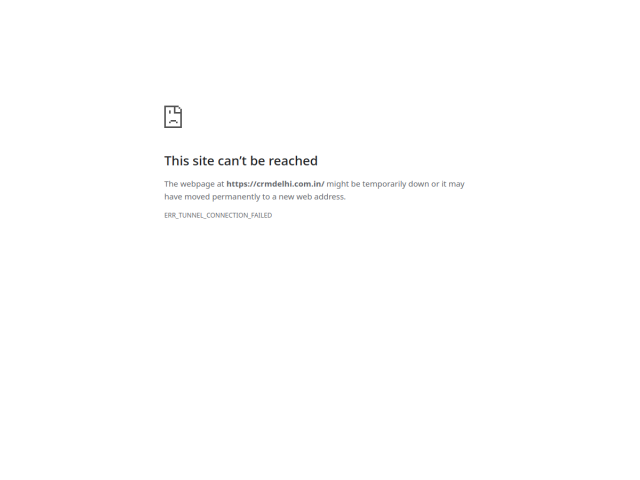 Screenshot of the CRM Delhi website