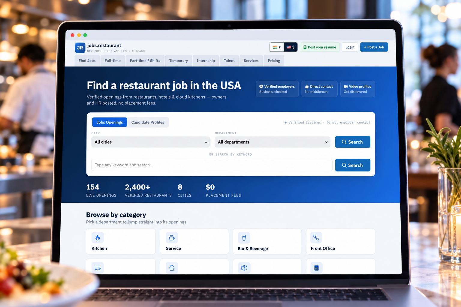 Screenshot of Jobs Restaurant