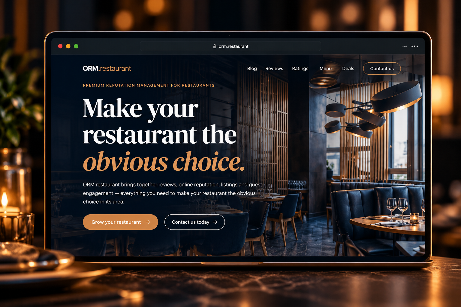 Screenshot of ORM Restaurant